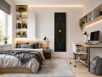 Nowoczesny Obraz Geometryczny Czarno-Złoty | Elegancka Ozdoba do Salonu 76055 - miniaturka 4
