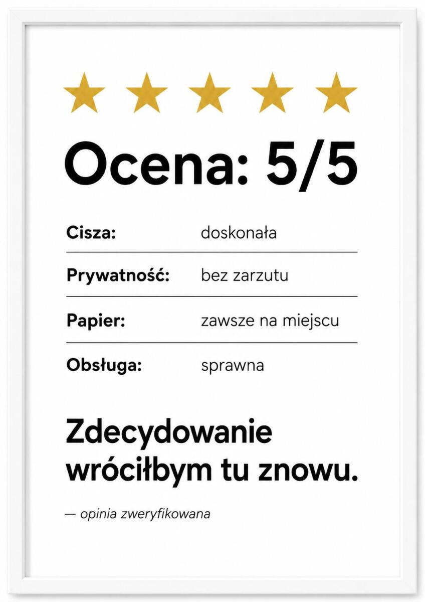 Humorystyczna Dekoracja do Łazienki- Plakat z opinią o wc | Zabawny Obraz do toalety 76074 - zdjęcie 4