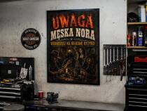 Plakat Western Vintage- Uwaga Męska Nora | Dekoracja do garażu, baru 76091 - miniaturka 5