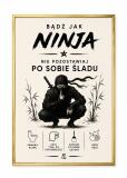 Plakat do łazienki: Bądź jak Ninja – Nie Pozostawiaj Po Sobie Śladu | Śmieszna dekoracja do toalety, WC 76070 - miniaturka 5