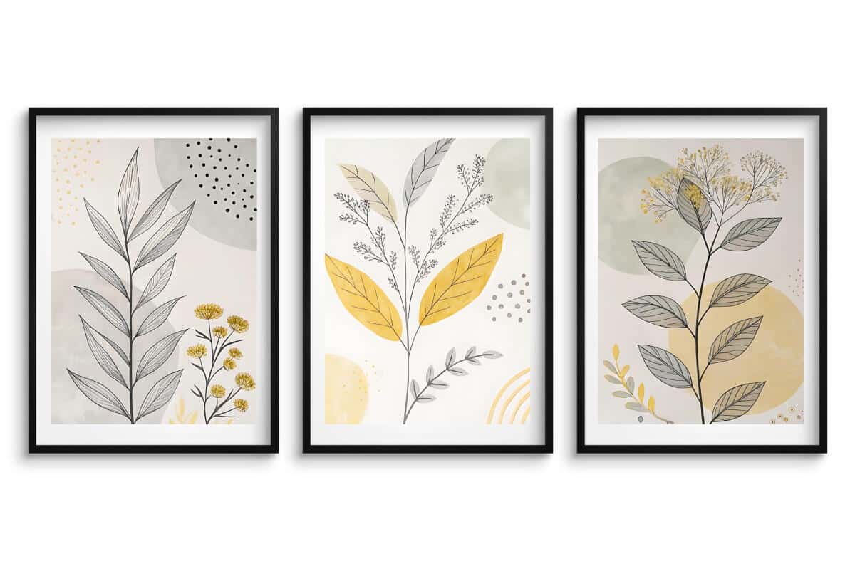 Plakaty Botaniczne w stylu Line Art | Minimalistyczna dekoracja na ścianę Japandi 42256 - zdjęcie 7