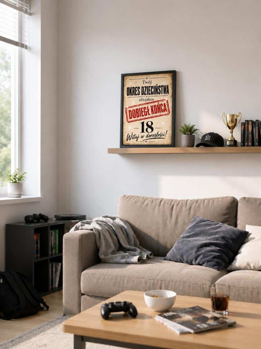Retro plakat na 18 urodziny  | Zabawny prezent na 18-stkę 31011 - zdjęcie 4