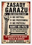 Zabawny Plakat do warsztatu | Obraz w stylu Vintage dla mężczyzny- Zasady garażu 76093 - miniaturka 4