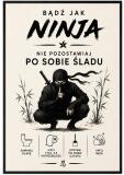 Plakat do łazienki: Bądź jak Ninja – Nie Pozostawiaj Po Sobie Śladu | Śmieszna dekoracja do toalety, WC 76070 - miniaturka 1