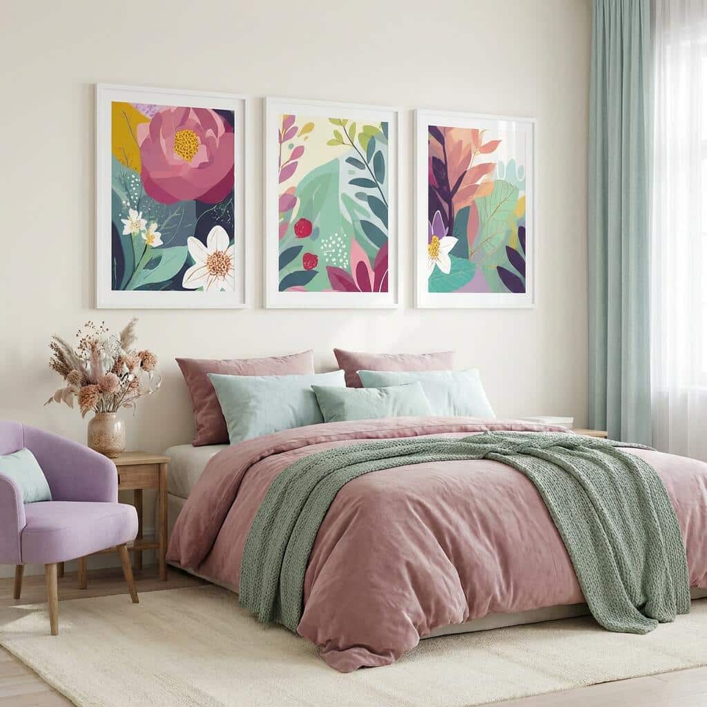 Modne Plakaty Modern Organic- Kolorowe Kwiaty i Liście 42254 - zdjęcie 11