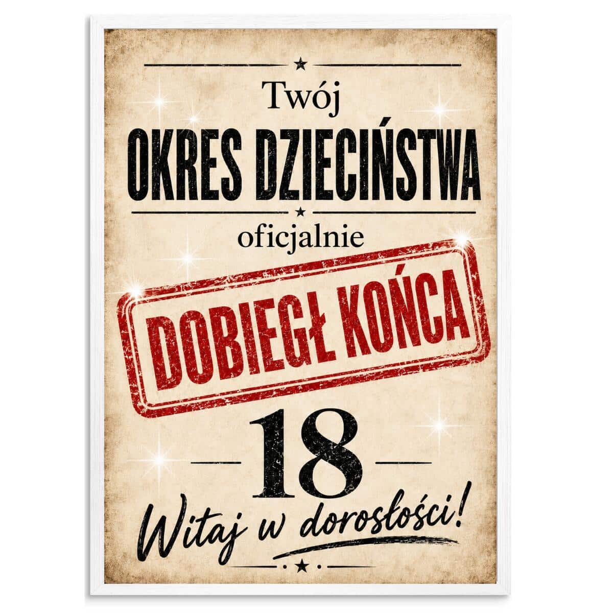 Retro plakat na 18 urodziny  | Zabawny prezent na 18-stkę 31011 - zdjęcie 5