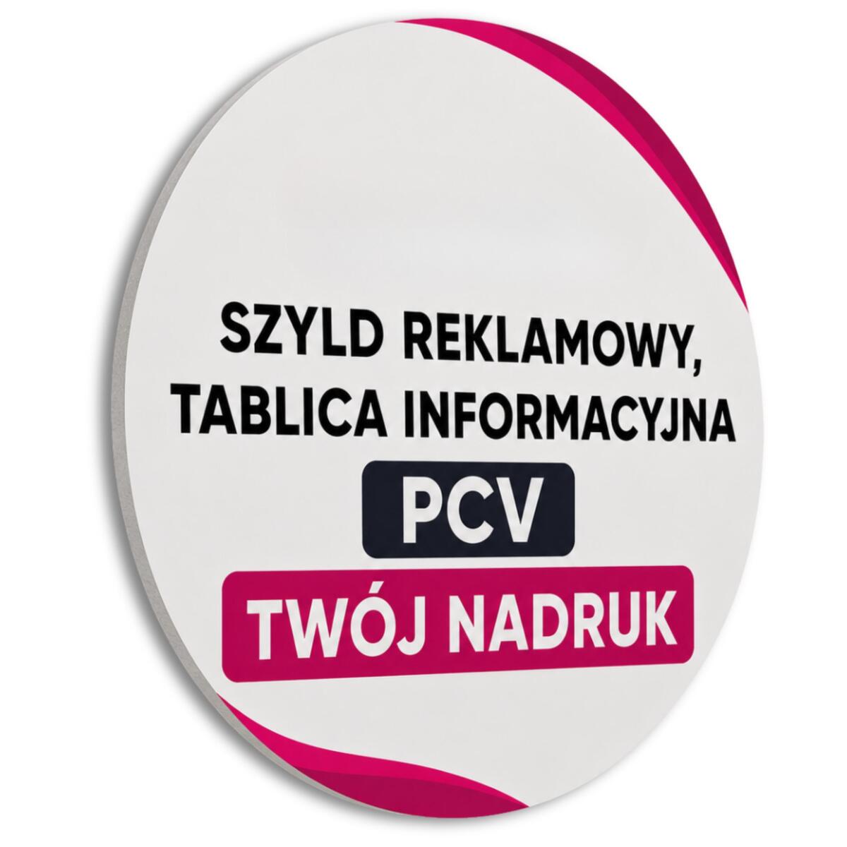 Tablica reklamowa z logo | PCV | Okrągły Szyld firmowy z nadrukiem - zdjęcie 2