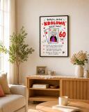 Plakat z życzeniami dla babci - 60 lat | Pamiątka urodzinowa 31021 - miniaturka 2