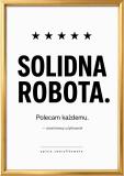 Plakat Typograficzny- Solidna Robota | Humorystyczna Dekoracja Ścienna do toalety 76075 - miniaturka 4