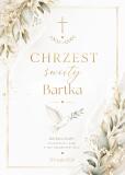 Elegancki Plakat powitalny na chrzciny | Tablica Chrzest Święty- Biel i Złoto 31046 - miniaturka 5