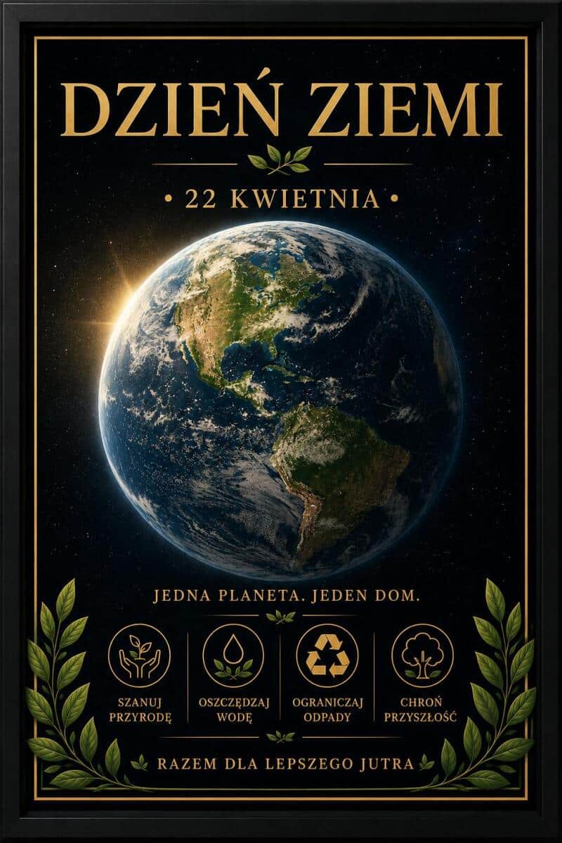 Nowoczesny Plakat Ekologiczny- Dzień Ziemi | Dekoracja do szkoły, biura 70136 - zdjęcie 4