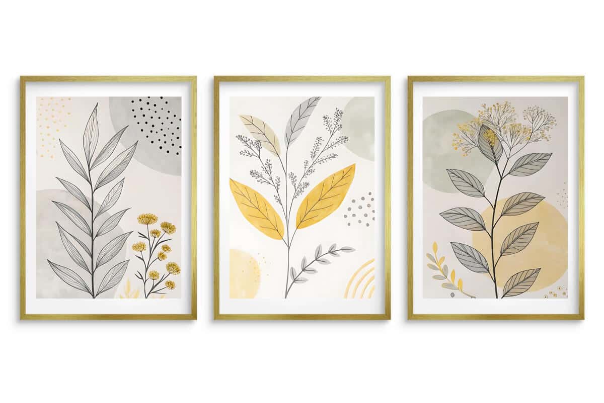 Plakaty Botaniczne w stylu Line Art | Minimalistyczna dekoracja na ścianę Japandi 42256 - zdjęcie 5