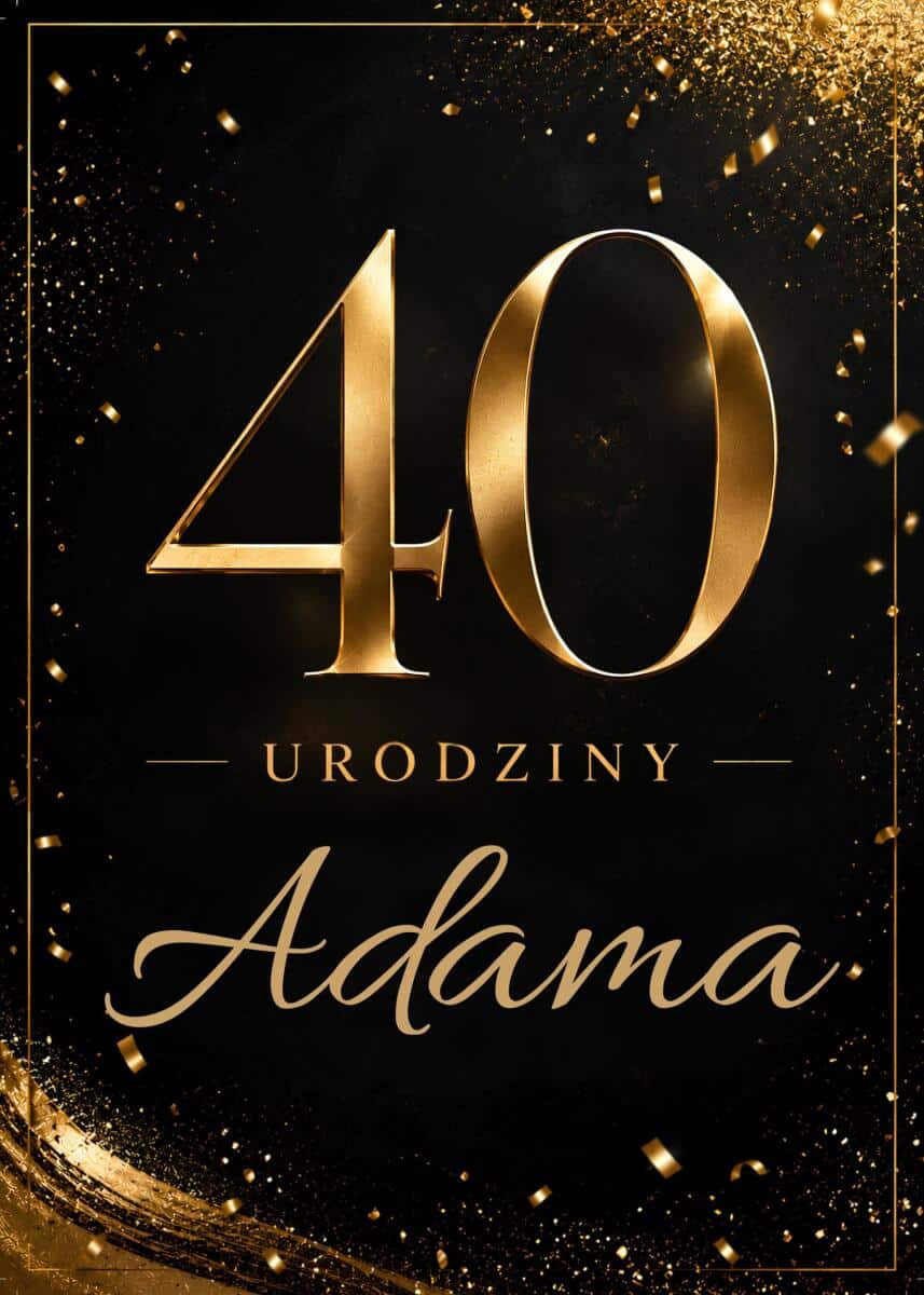 Elegancka Tablica Powitalna na 40 urodziny | Dekoracja na czterdziestkę Glamour 31077 - zdjęcie 5
