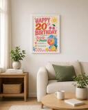 Prezent urodzinowy 20 lat | Plakat na 20 urodziny dla dziewczyny 31025 - miniaturka 3