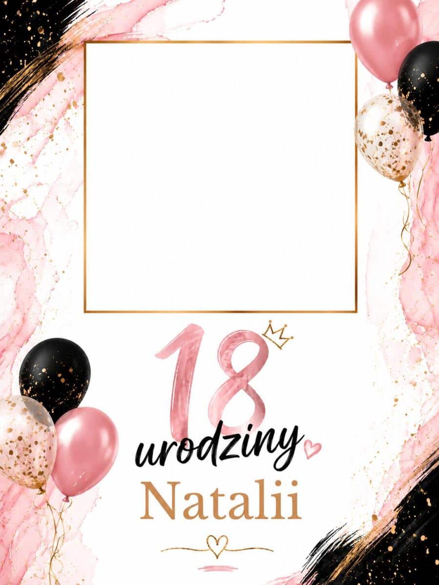 Ramka do zdjęć na 18 Urodziny | Ścianka do zdjęć na osiemnastkę z Imieniem 31031 - zdjęcie 3