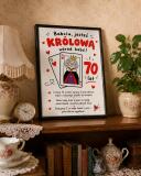 Plakat z życzeniami dla babci - 70 lat | Pamiątka urodzinowa 31015 - miniaturka 4