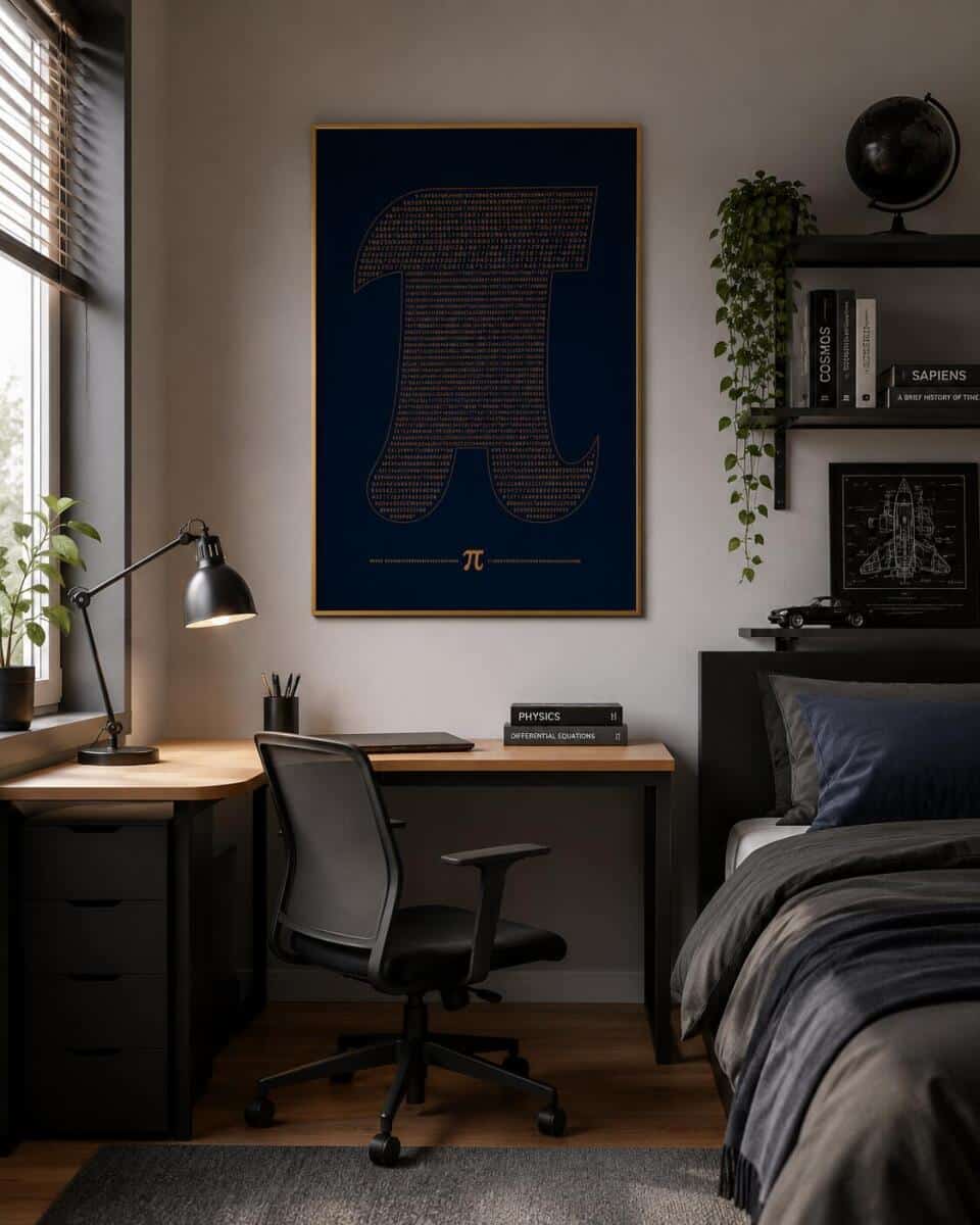 Plakat Matematyczny- Złota Liczba Pi π | Obraz Naukowy do biura, gabinetu, pokoju ucznia 70134 - zdjęcie 3