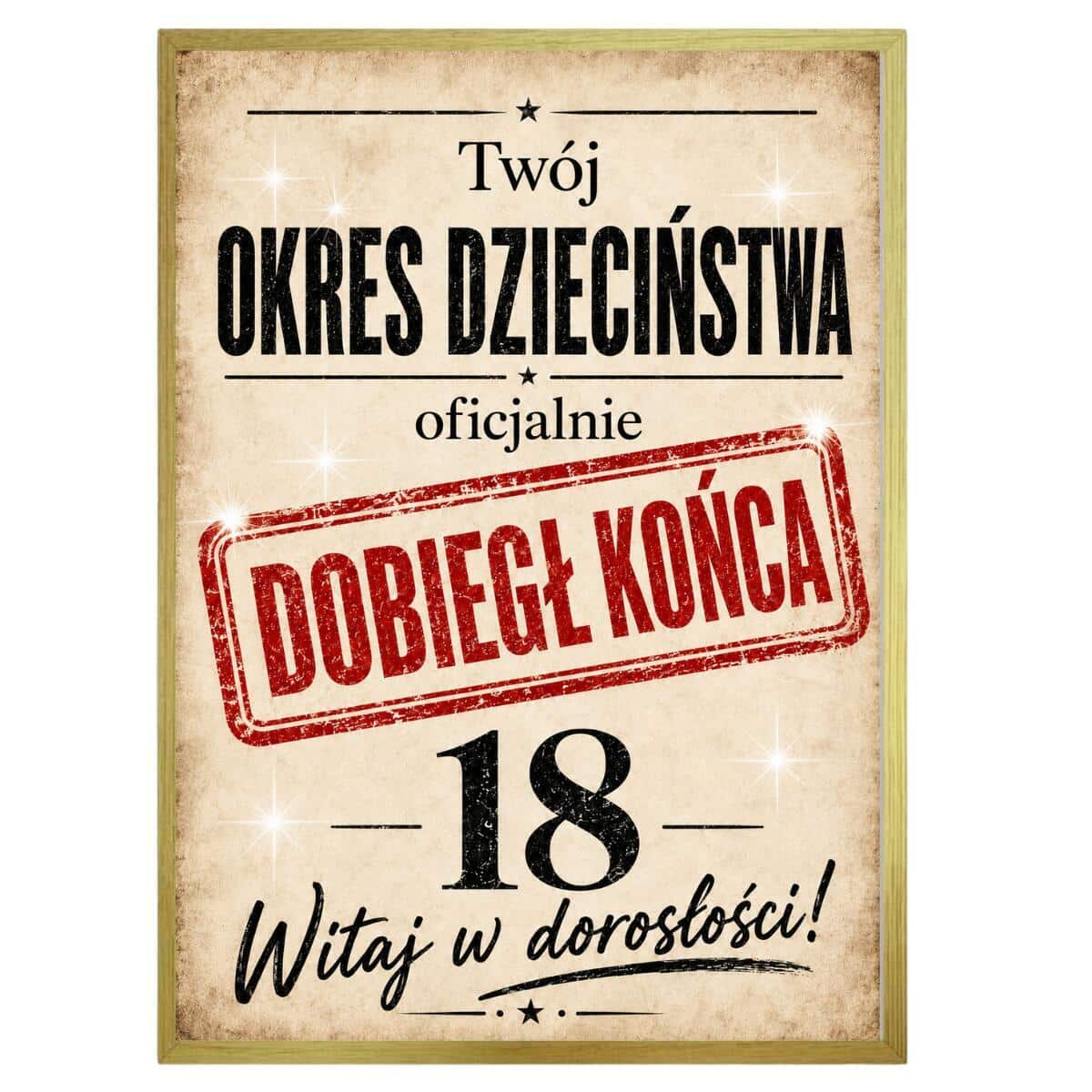 Retro plakat na 18 urodziny  | Zabawny prezent na 18-stkę 31011 - zdjęcie 6