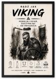 Plakat do Łazienki – Bądź Jak Viking i Podbijaj Dzień | Plakat Motywacyjny dla mężczyzny 76072 - miniaturka 1