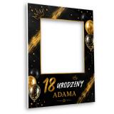 Ścianka, Ramka do Zdjęć na Osiemnastkę + IMIĘ | Foto Ramka Urodzinowa, Photo Booth na 18 urodziny 31030 - miniaturka 1