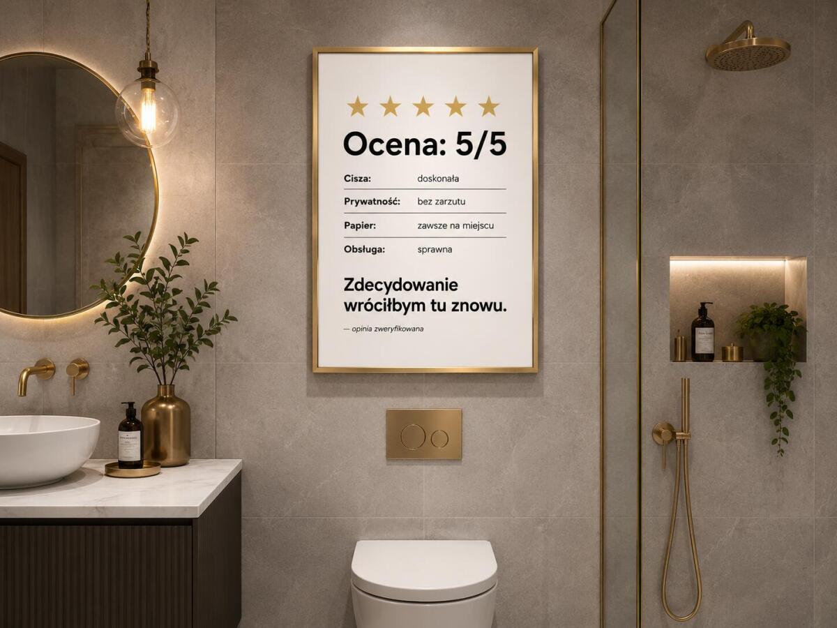 Humorystyczna Dekoracja do Łazienki- Plakat z opinią o wc | Zabawny Obraz do toalety 76074 - zdjęcie 2