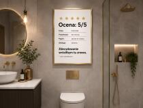 Humorystyczna Dekoracja do Łazienki- Plakat z opinią o wc | Zabawny Obraz do toalety 76074 - miniaturka 2