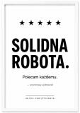 Plakat Typograficzny- Solidna Robota | Humorystyczna Dekoracja Ścienna do toalety 76075 - miniaturka 3