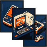 Plakaty do pokoju gracza- Retro Gaming | Tryptyk na ścianę zestaw 3 szt 31200 - miniaturka 1