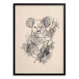 Nowoczesny Plakat do salonu- Koala akwarela | Dekoracja ścienna japandi 31172 - miniaturka 1