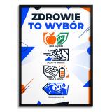 Plakat motywacyjny Zdrowie to wybór | Nowoczesny obraz fitness 31148 - miniaturka 1