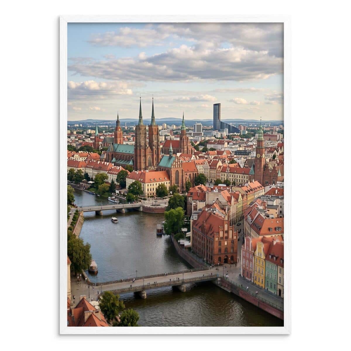 Modna Dekoracja ścienna- Wrocław z lotu ptaka | Plakat loftowy 31116 - zdjęcie 2
