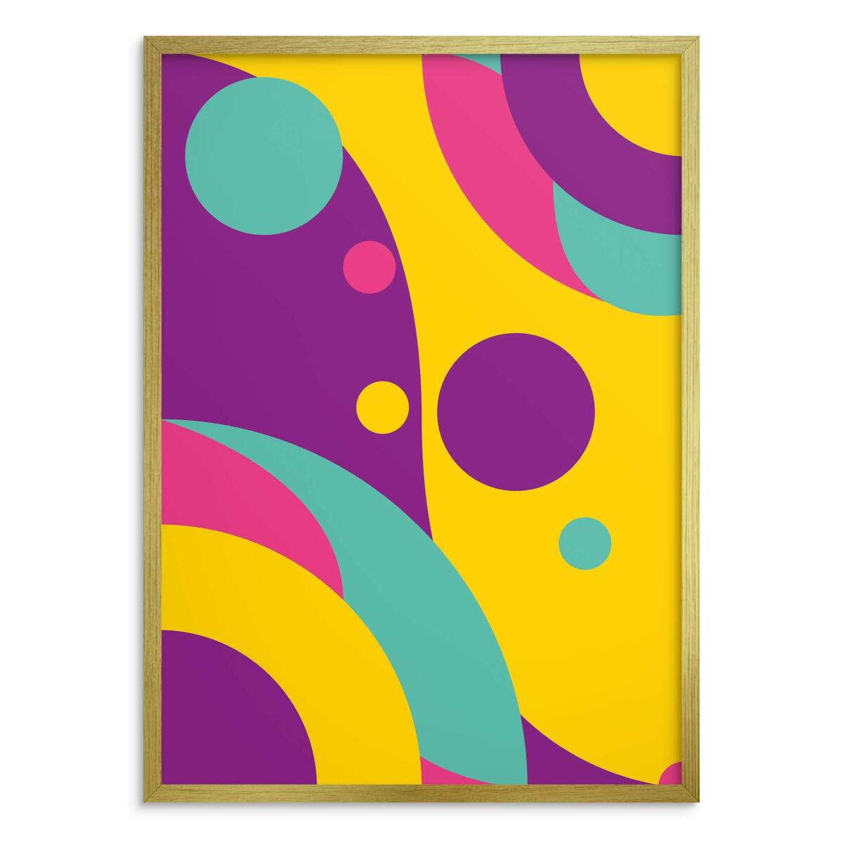 Plakat na ścianę- Abstrakcja geometryczna retro | Kolorowy obraz do biura 31255 - zdjęcie 3