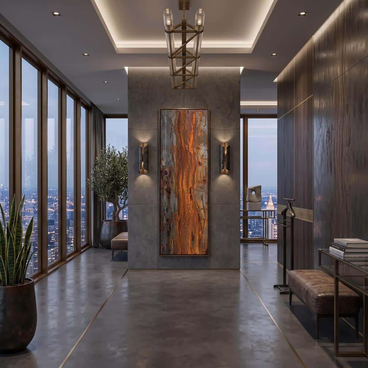 Stylowa dekoracja ścienna- Corten i rdza | Industrialny obraz loft 31305 - zdjęcie 5