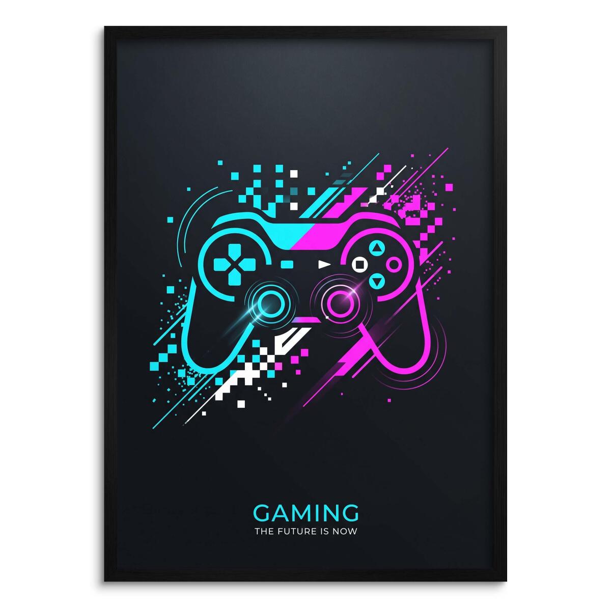 Plakat na ścianę- Gaming Pad w stylu retro | Prezent dla gracza 31197