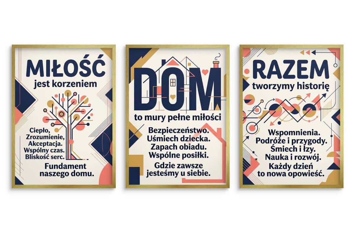 Nowoczesny obraz na ścianę DOM- Napisy retro | Modny zestaw plakatów 31194 - zdjęcie 4