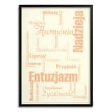 Nowoczesny plakat do salonu- Ciepłe Słowa | Typograficzna dekoracja ścienna boho 31191 - miniaturka 1