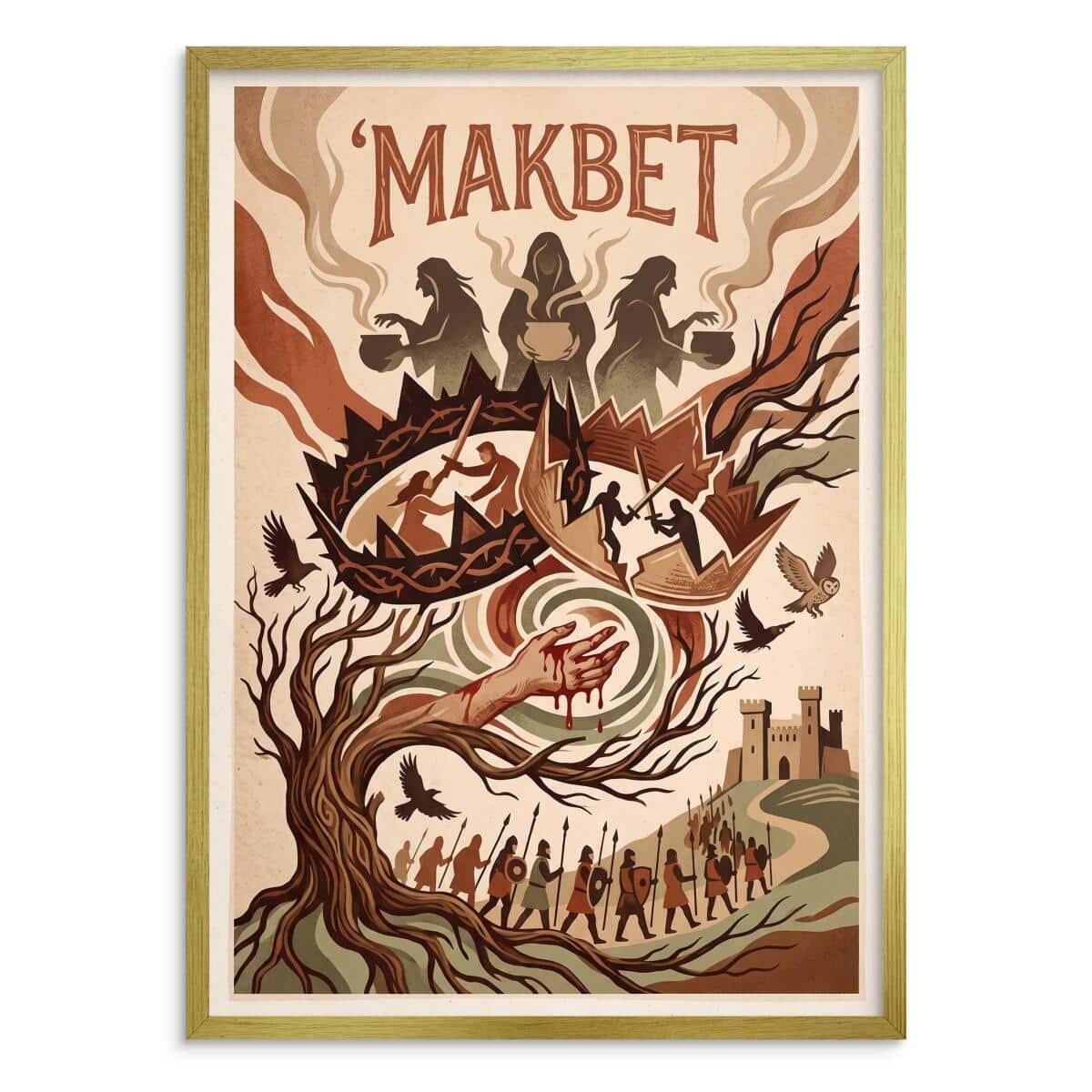 Ilustracja teatralna Makbet- Tragedia Szekspira | Wyjątkowy prezent 31107 - zdjęcie 3