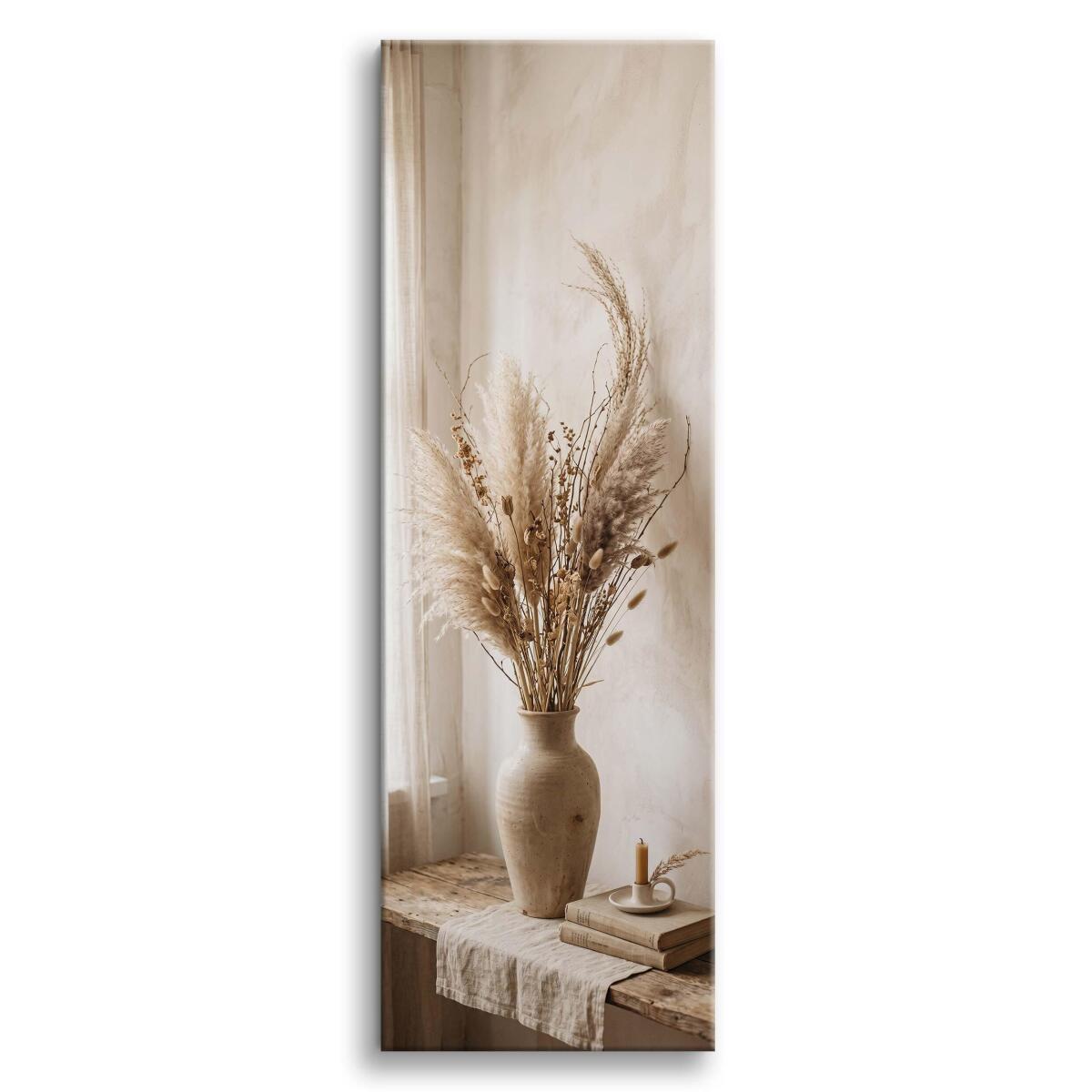 Obraz na Ścianę Japandi Suszone Trawy | Elegancka Ozdoba do Sypialni 31326