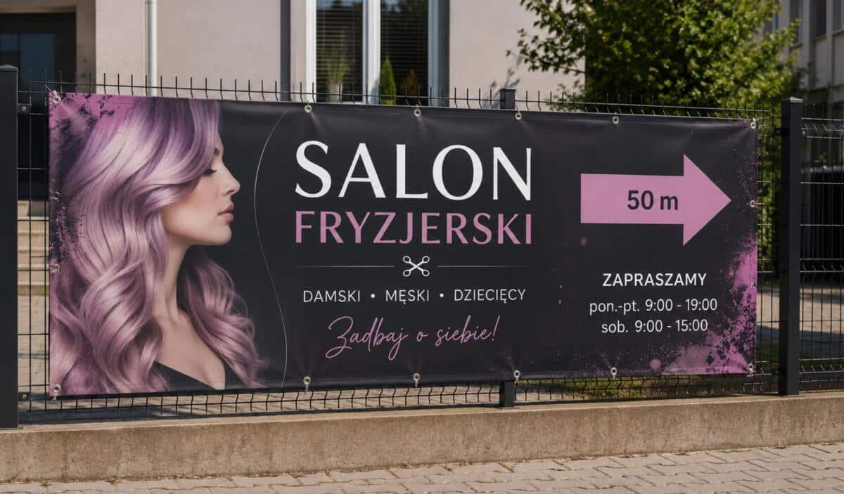 Baner Reklamowy z Własnym Nadrukiem MOCNY 520 g/m² Baner firmowy z logo - zdjęcie 4