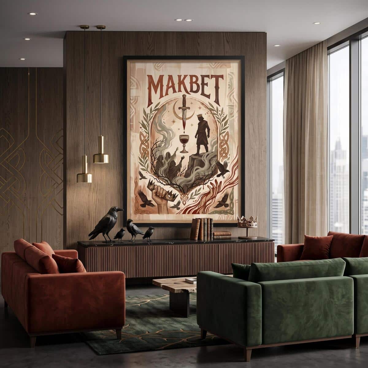 Mroczny plakat do salonu Makbet Teatr | Dekoracja w stylu Dark Academia 31105 - zdjęcie 6