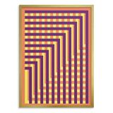 Plakat w stylu Retro fioletowo pomarańczowy | Modna grafika do loftu 31258 - miniaturka 3