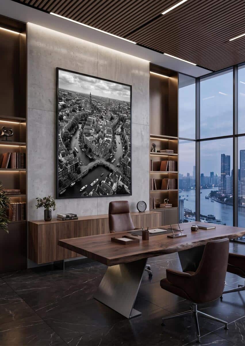 Nowoczesny Plakat do Salonu - Architektura Amsterdamu Vintage 31214 - zdjęcie 5