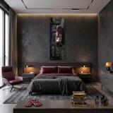 Obraz na płótnie Bordowy Klasyk Loft | Męska Dekoracja Ścienna 31290 - miniaturka 4