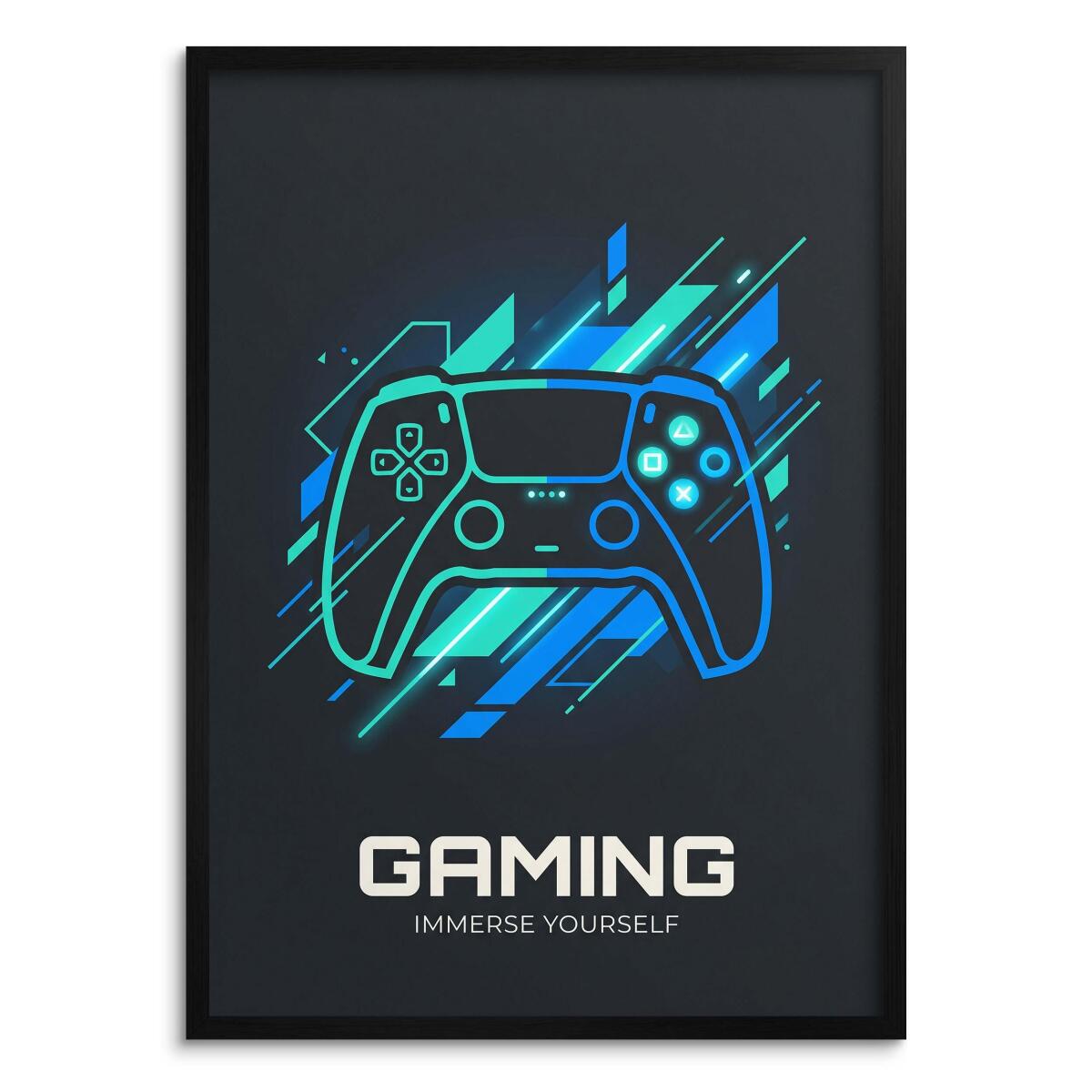 Dekoracja ścienna dla gracza- Gaming Pad | Futurystyczny Plakat na prezent 31196