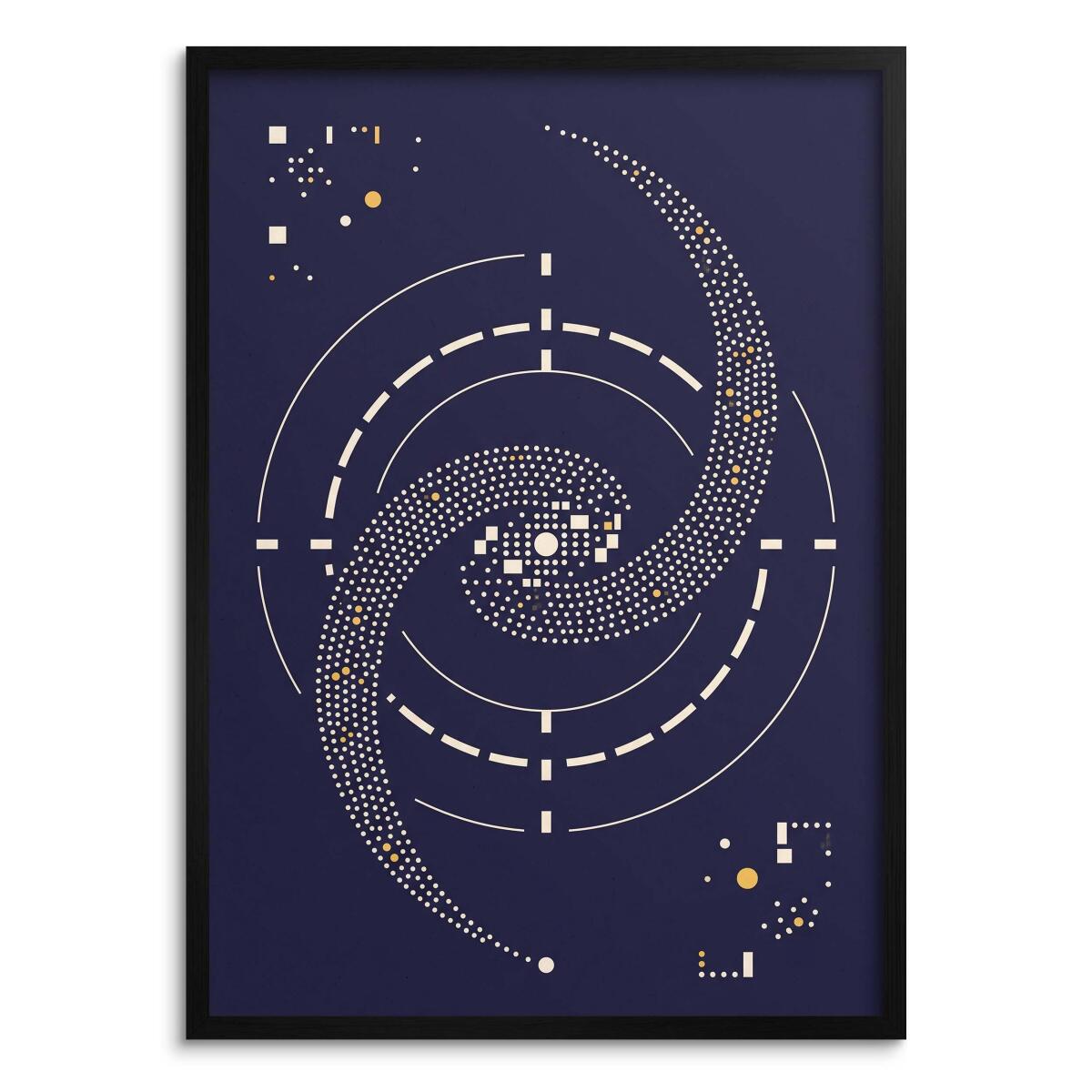 Plakat retro Kosmos Galaktyka | Minimalistyczny obraz na ścianę do biura 31128
