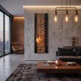 Obraz na Ścianę Żarówka Edisona- Red Brick | Loftowa dekoracja dom 31334 - miniaturka 3