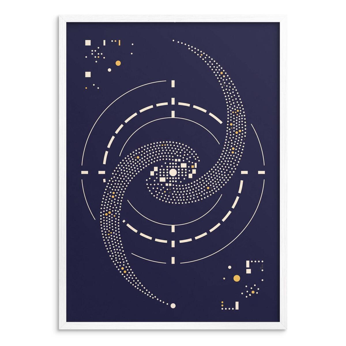 Plakat retro Kosmos Galaktyka | Minimalistyczny obraz na ścianę do biura 31128 - zdjęcie 2