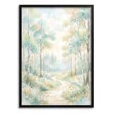 Obraz na ścianę Las we mgle- Pastelowy | Plakat natura skandynawski 31134 - miniaturka 1