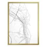 Nowoczesna mapa Gdyni na ścianę | Industrialny plakat dla architekta 31100 - miniaturka 3