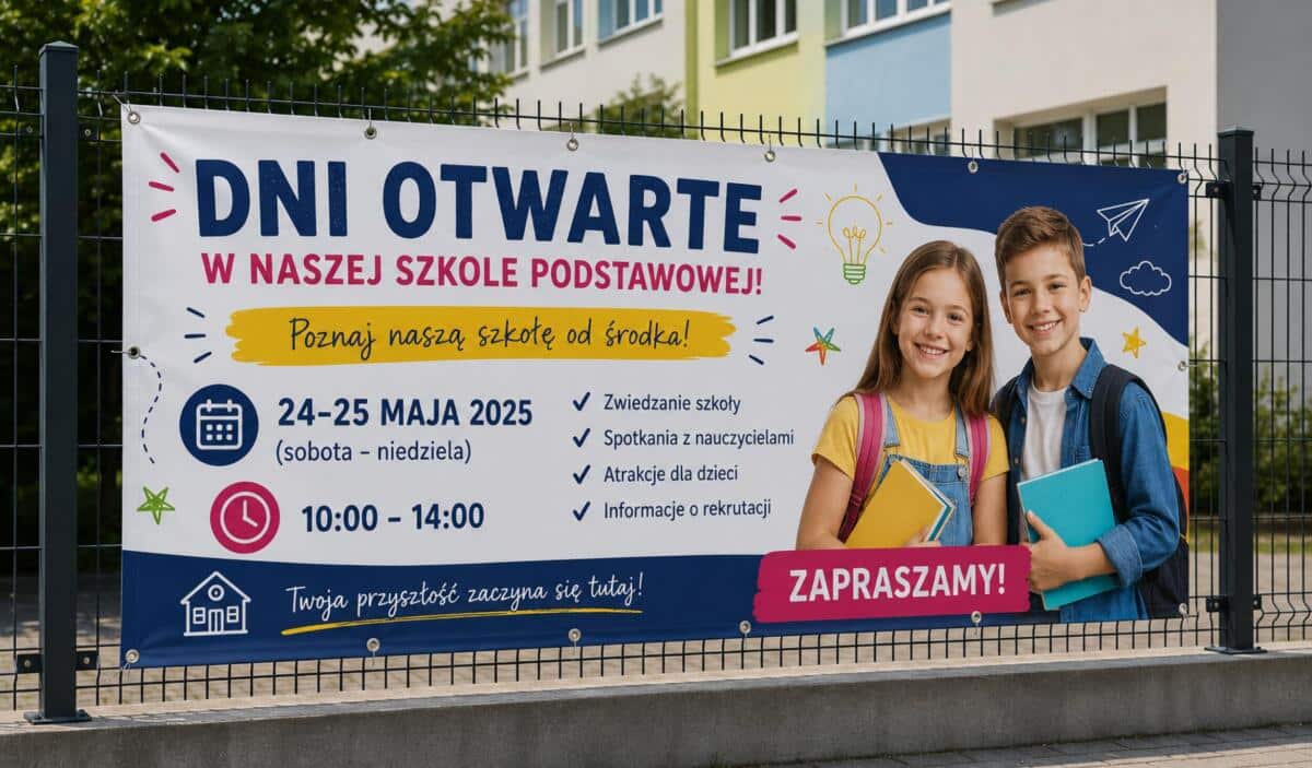 Baner Reklamowy z Własnym Nadrukiem MOCNY 520 g/m² Baner firmowy z logo - zdjęcie 3